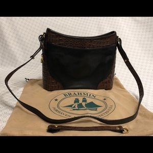 NWOT Brahmin Crossbody Tuscan Leather & Croc